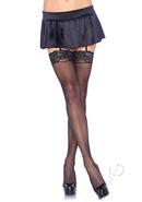 Leg Avenue Sheer Nylon Thigh High With Lace Top - O/s -...