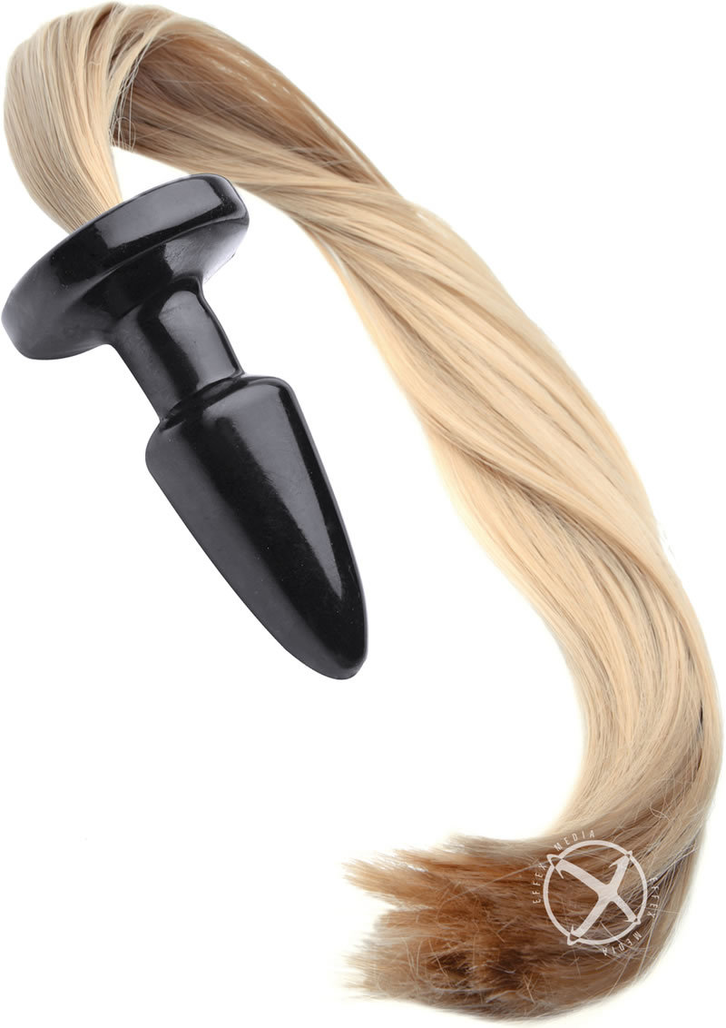 Tailz Blondie`s Pony Tail Butt Plug - Black